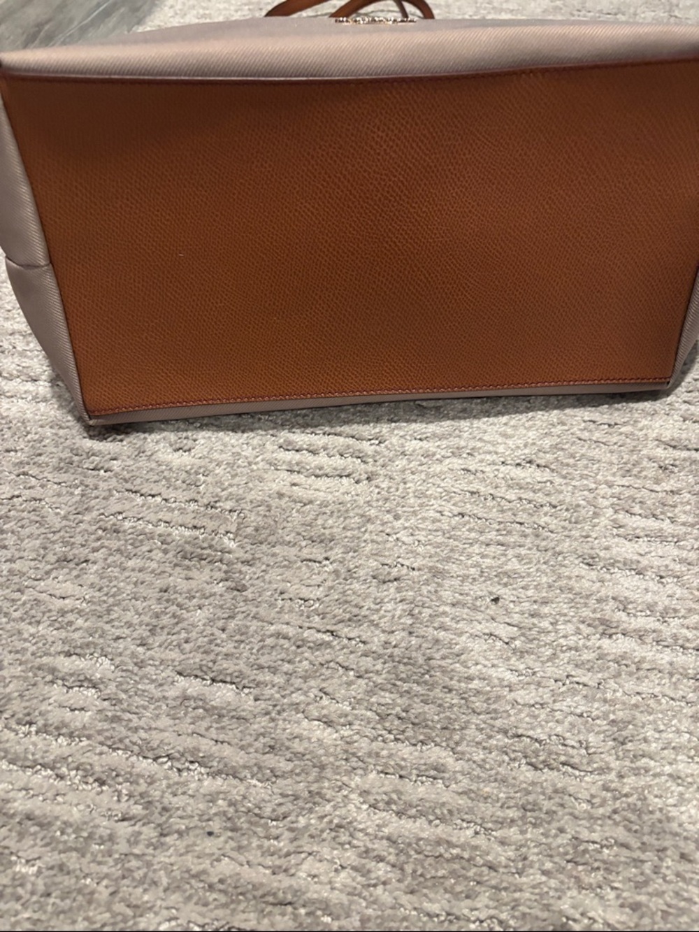 New Coach Pink Tote with Tan Leather Trim and Gold Hardware - Picture 3 of 11